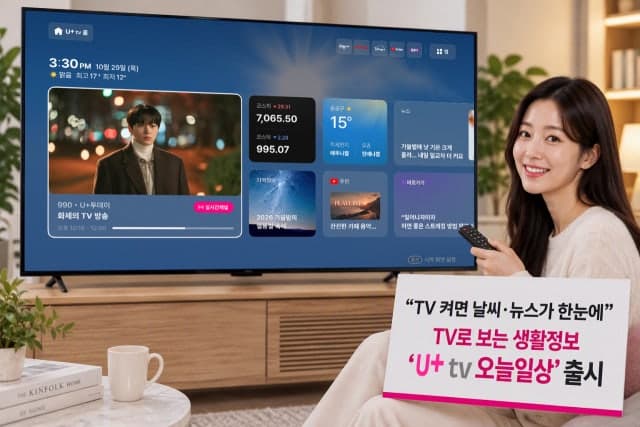 LG유플러스, TV 첫 화면에 생활정보 담았다…'U+tv 오늘일상' 출시