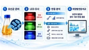 김치 유산균, 빛의 파장에 따라 유전자 발현과 대사 반응 달라진다