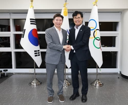 이원택 전북지사·유승민 대한체육회장, 2036 하계올림픽 유치 협력 논의