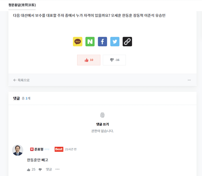 홍준표 "차기 보수 대선주자 5명 중 한동훈만 자격 없다"