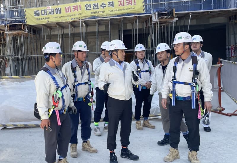 중흥그룹 경영진, 겨울철 앞두고 주요 공사 현장 안전점검 나서
