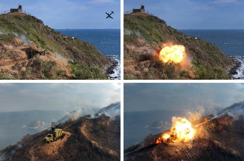 김정은, 무인기 전시회 참관 후 600mm 방사포 등 '섞어 쏘기' 강행